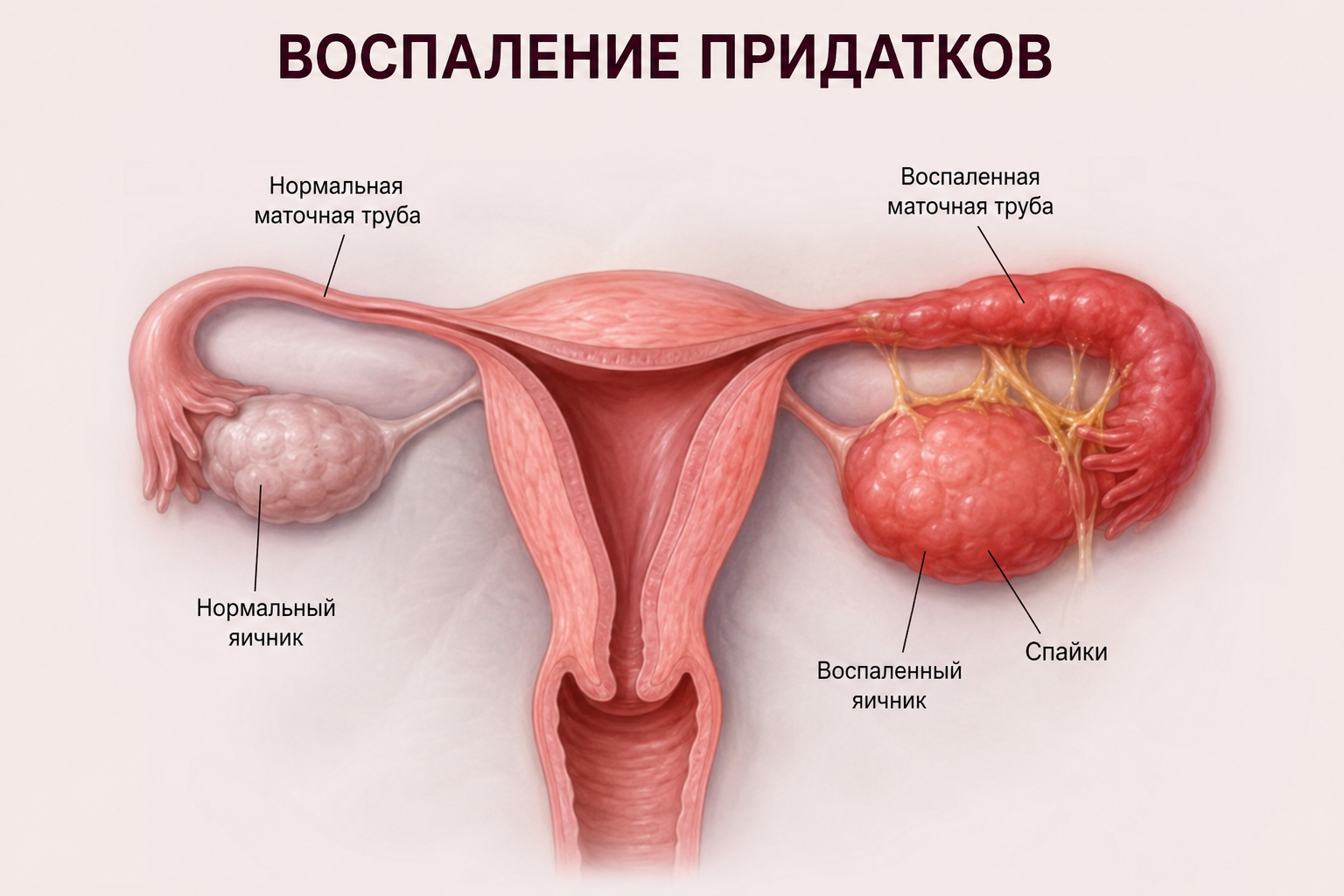 Воспаление придатков: симптомы и лечение аднексита